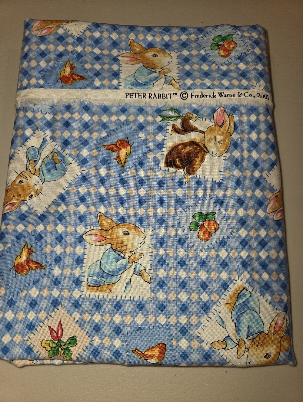 Vintage 2001 "PETER RABBIT" Frederick Warne & Company 100% Cotton Sewing Fabric